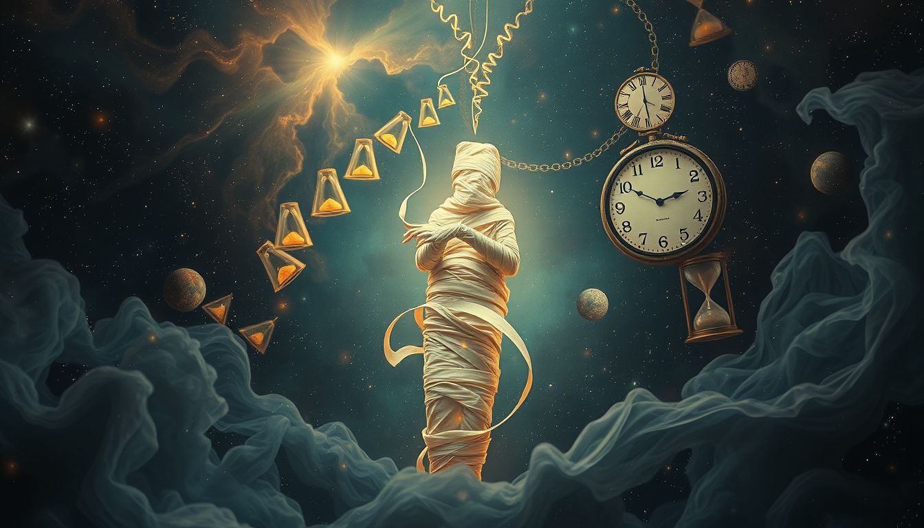 Eine Mumie symbolisiert verborgene Ängste vor Vergänglichkeit und Schuld.