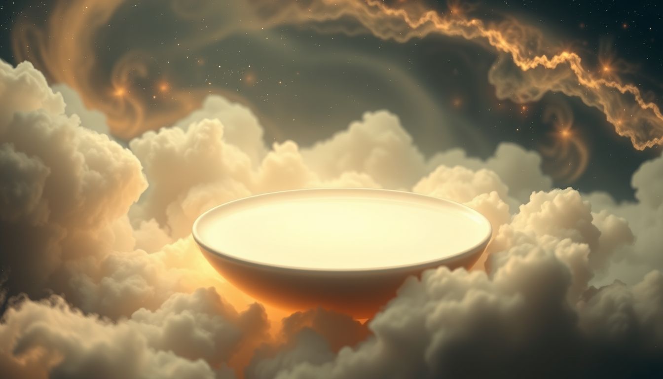 Eine Untertasse mit Milch steht für nährende Geborgenheit im Traum.