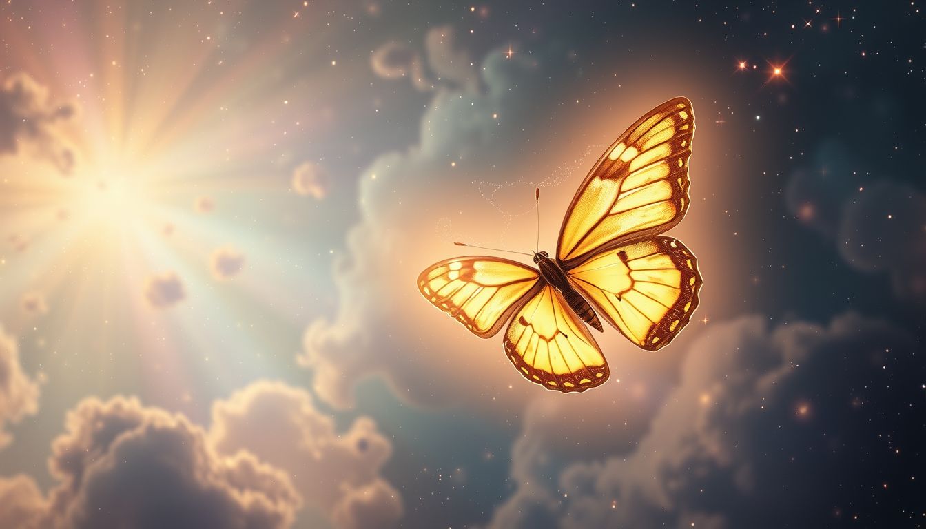 Einen Schwalbenschwanz freilassen symbolisiert Freiheit und Neuanfang.