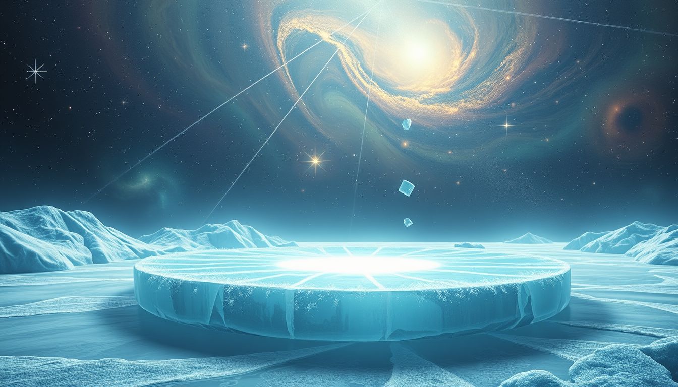 Gefrorene Pfützen symbolisieren festgehaltene Gefühle und emotionale Blockaden.