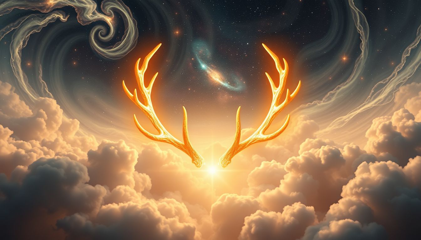 Geweihe symbolisieren in Träumen oft Macht, Führung und Stärke.