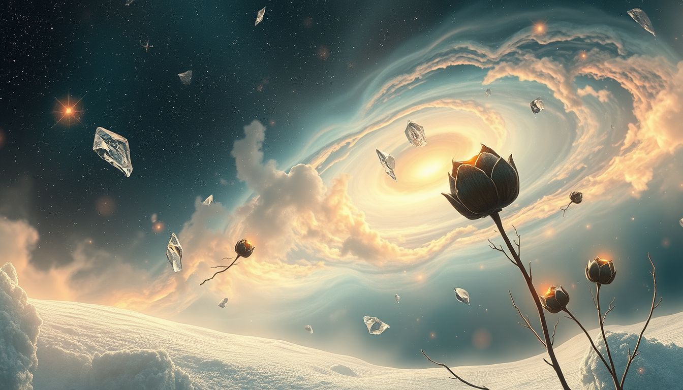 Der harte Winter symbolisiert oft Prüfungen und Neubeginn.