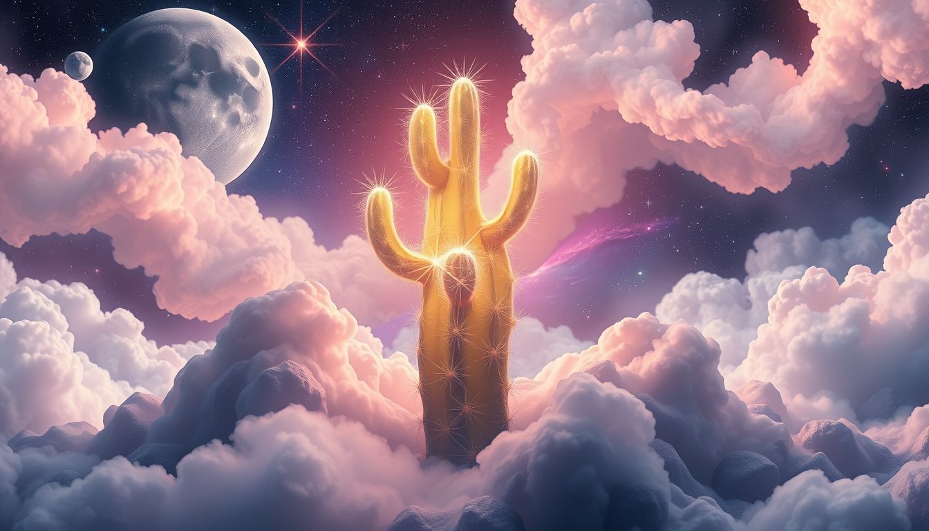 Ein verwandelnder Kaktus symbolisiert persönliche Entwicklung und Wandel.