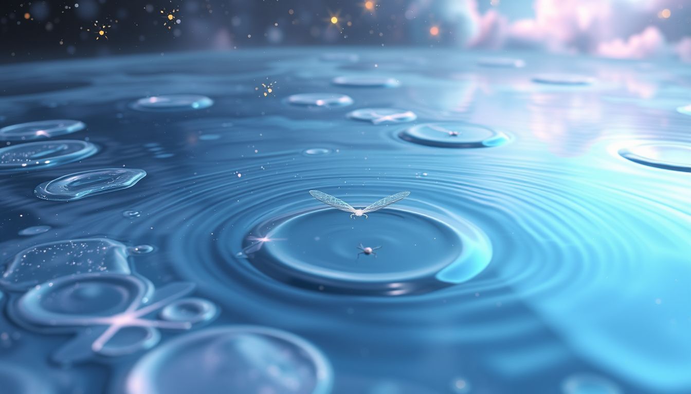 Insekten in Pfützen symbolisieren oft kleine, aber lästige Probleme.