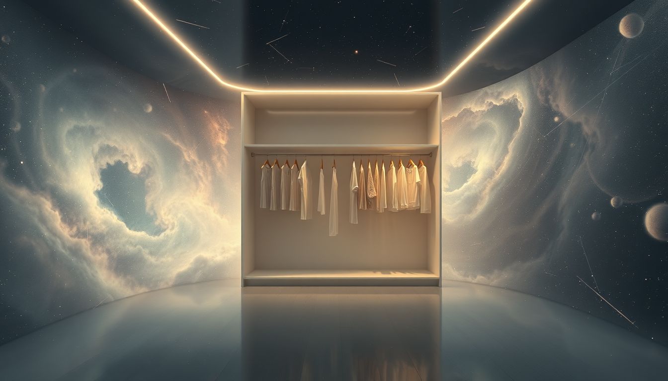 Ein leerer Ankleideraum symbolisiert oft innere Leere oder Neubeginn.