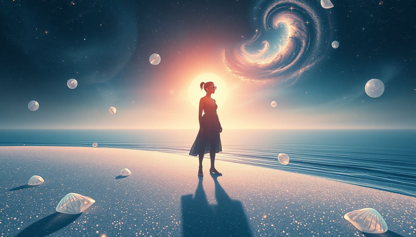 Eine Sonnenbrille am Strand symbolisiert Schutz vor emotionaler Überforderung.