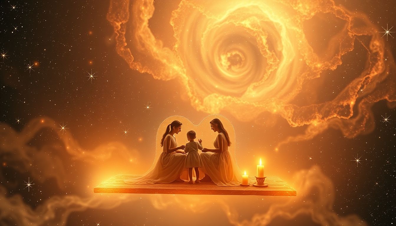 Der Besuch symbolisiert familiäre Geborgenheit und innere Harmonie.