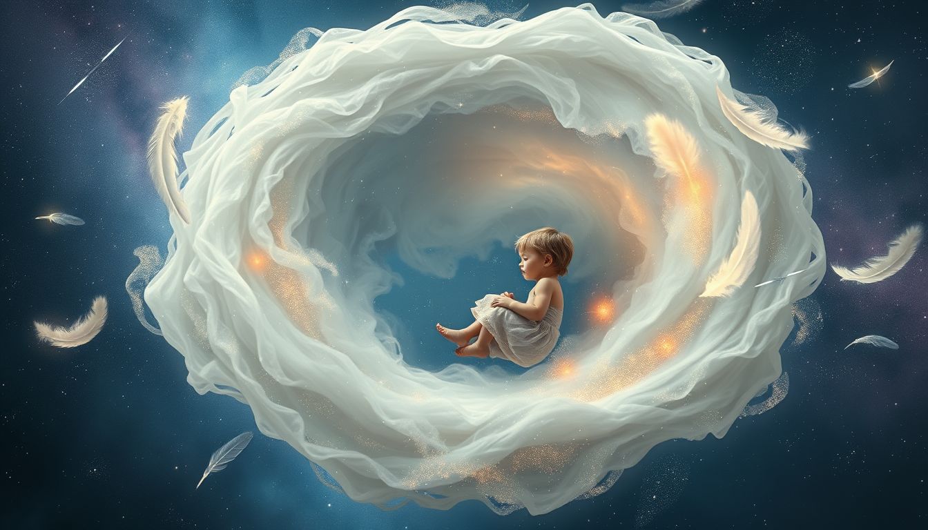 Ein Kind im Taifun zu verlieren symbolisiert tiefen emotionalen Verlust.