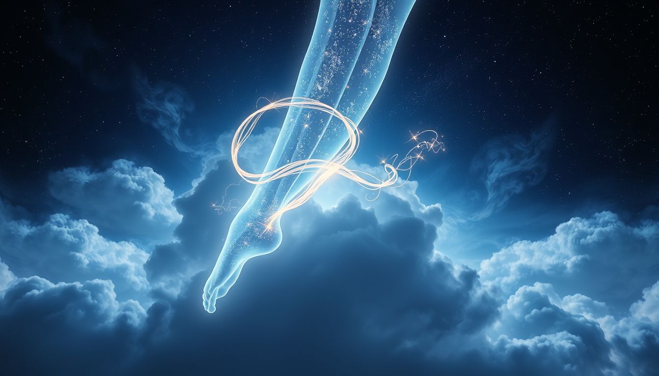 Eine verletzte Sehne im Bein symbolisiert innere Unsicherheit.
