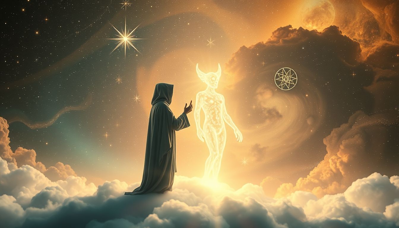 Ein Magier, der ein Tier verwandelt, symbolisiert innere Transformation.