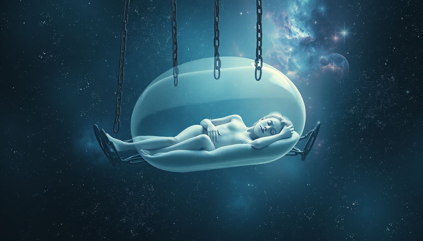 Ein schlafender Häftling symbolisiert Wunsch nach innerer Freiheit.