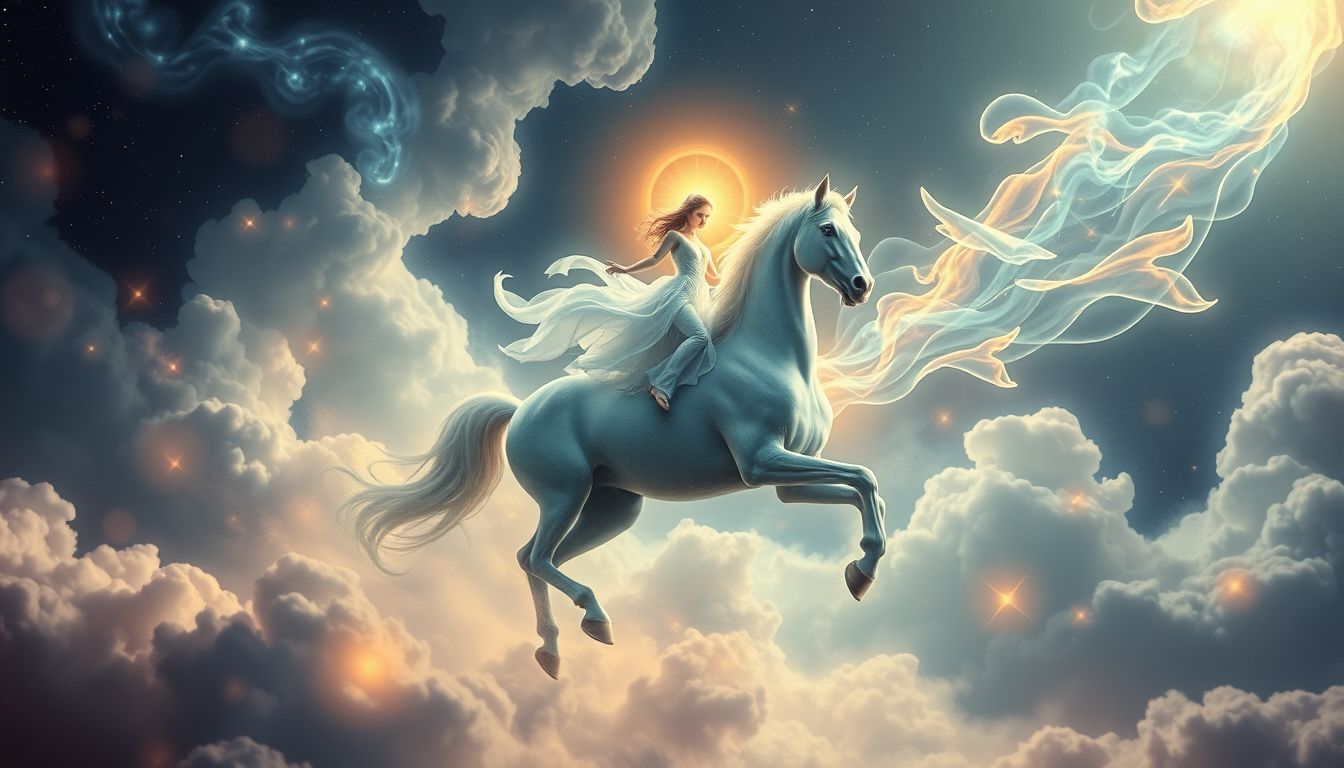 Ein Reiter symbolisiert Kontrolle und Führung im Leben.