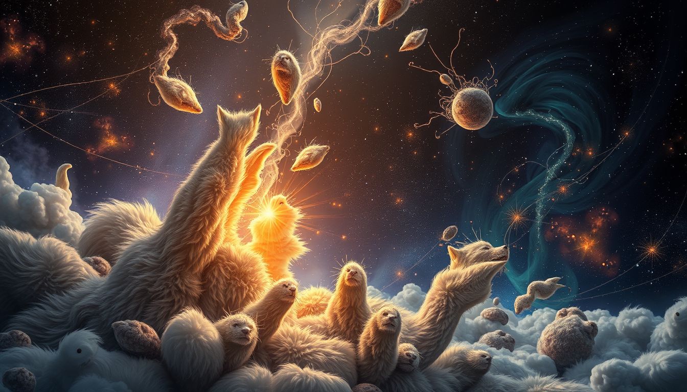 Ein zerrissenes Persianerfell symbolisiert innere Konflikte und Verluste.