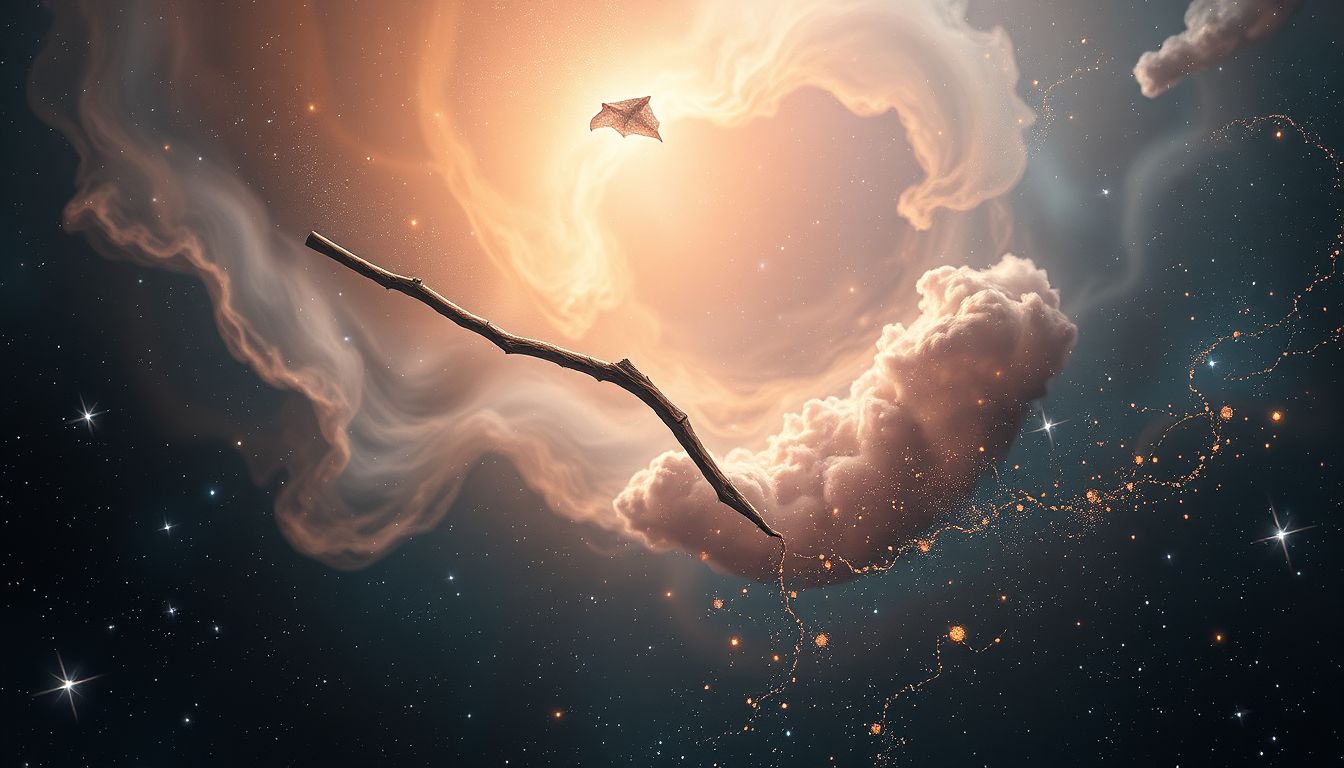 Das Zerbrechen eines Spazierstocks symbolisiert oft Verlust von Unterstützung.