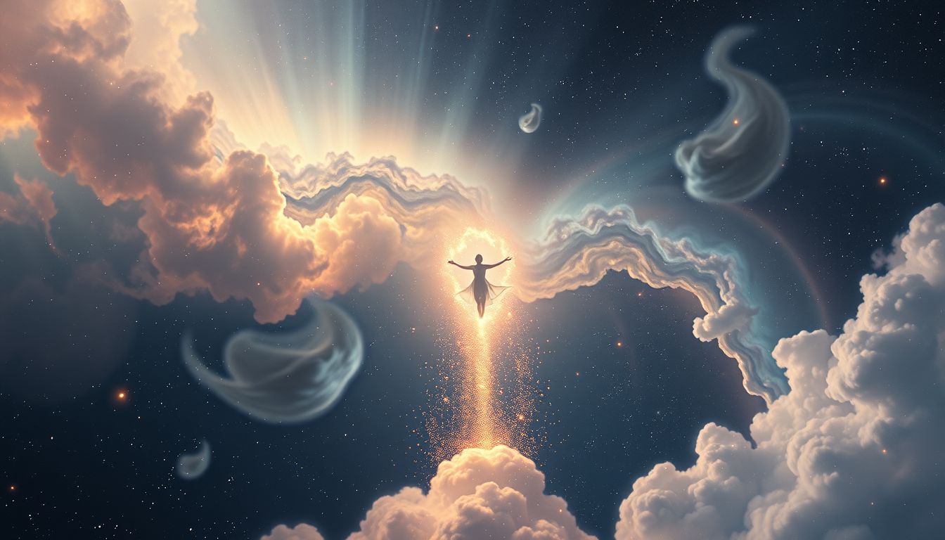 Das Beobachten symbolisiert Loslassen und spirituelle Transformation im Traum.