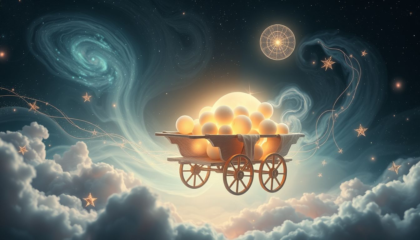 Ein voller Munitionswagen symbolisiert oft innere Kraft und Konflikt.