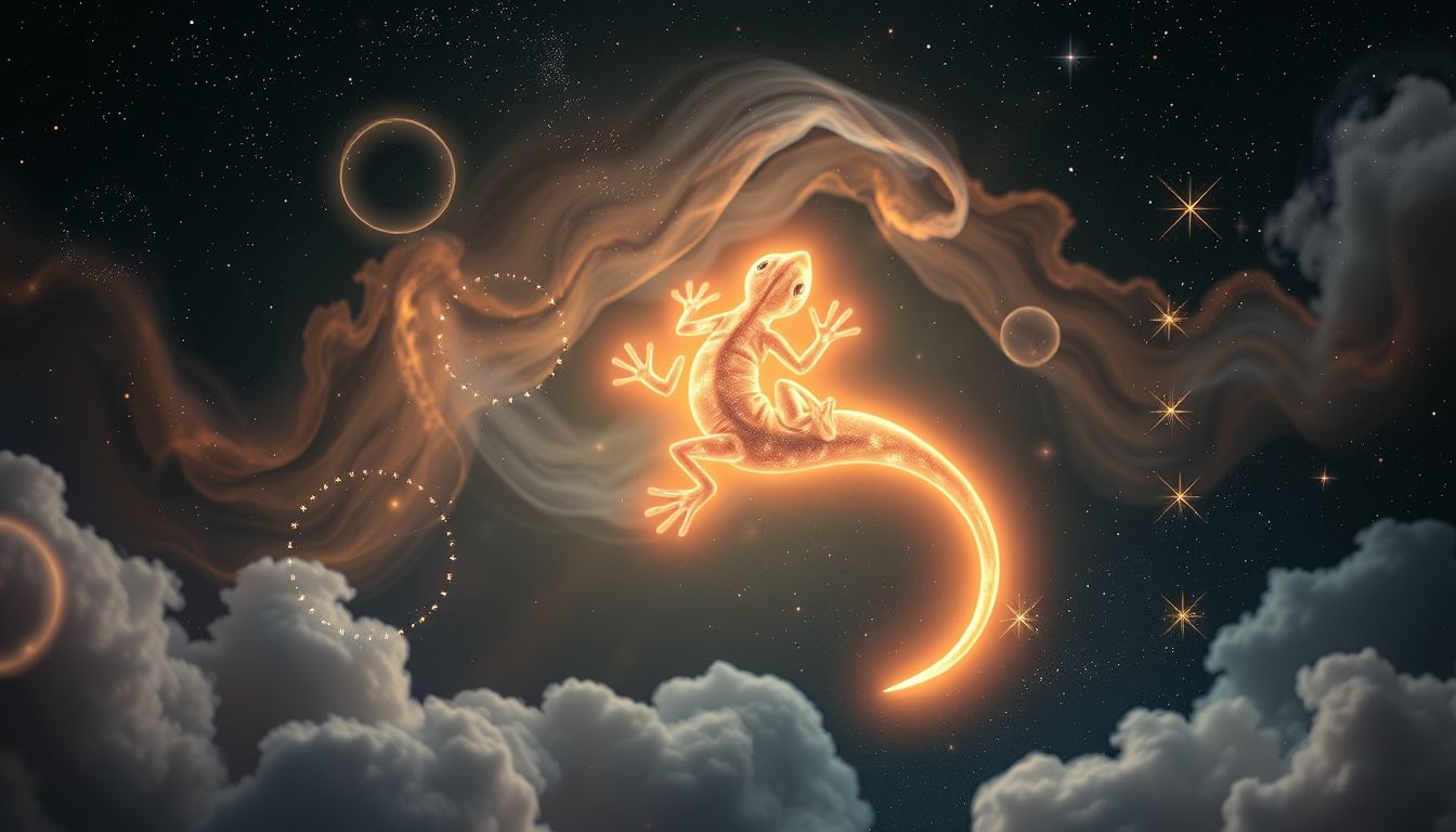 Ein gecko ohne Schwanz symbolisiert Verlust und Neubeginn im Traum.