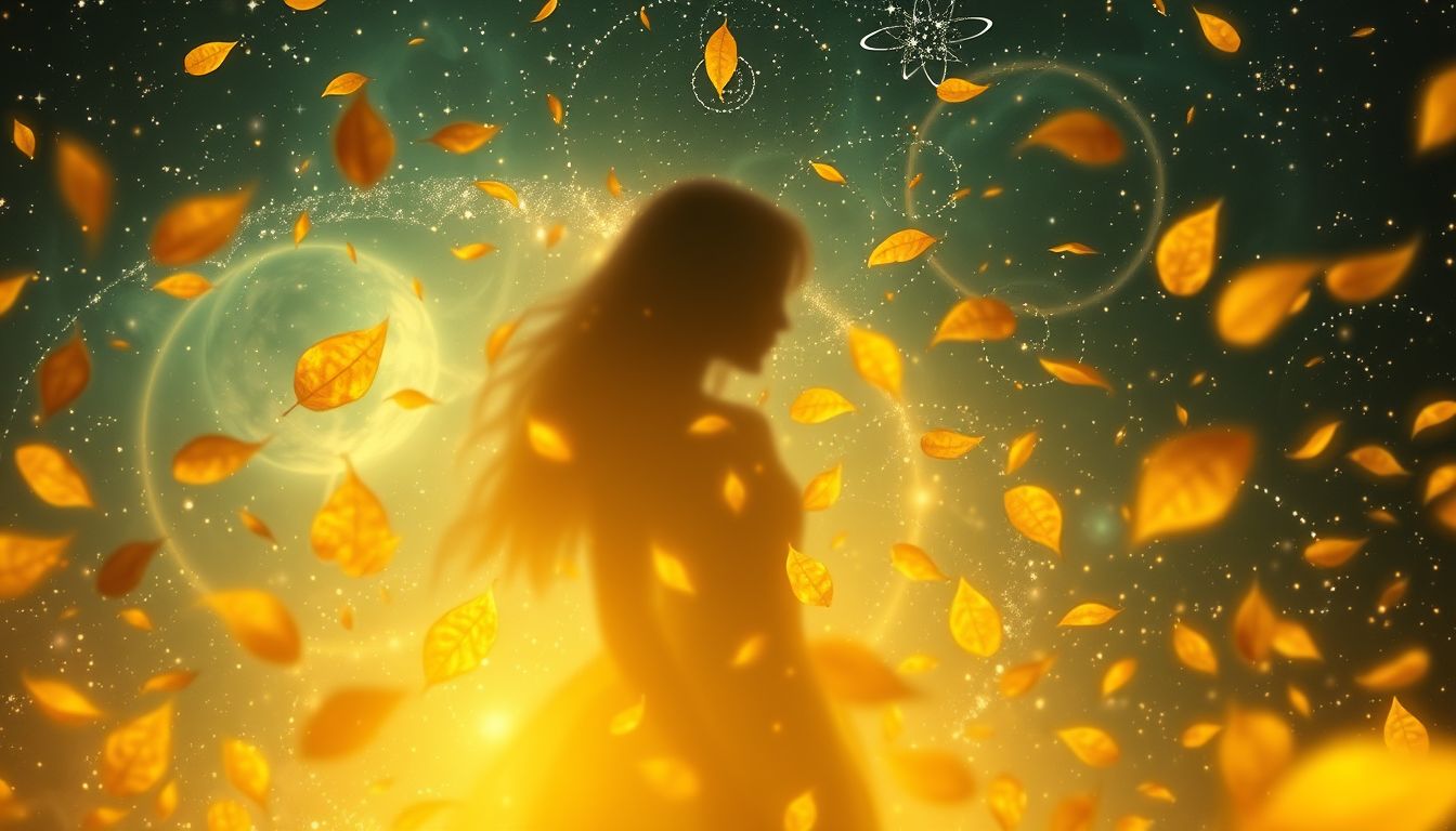 Traum 21 verbindet goldene Blätter mit bedeutender persönlicher Beziehung.