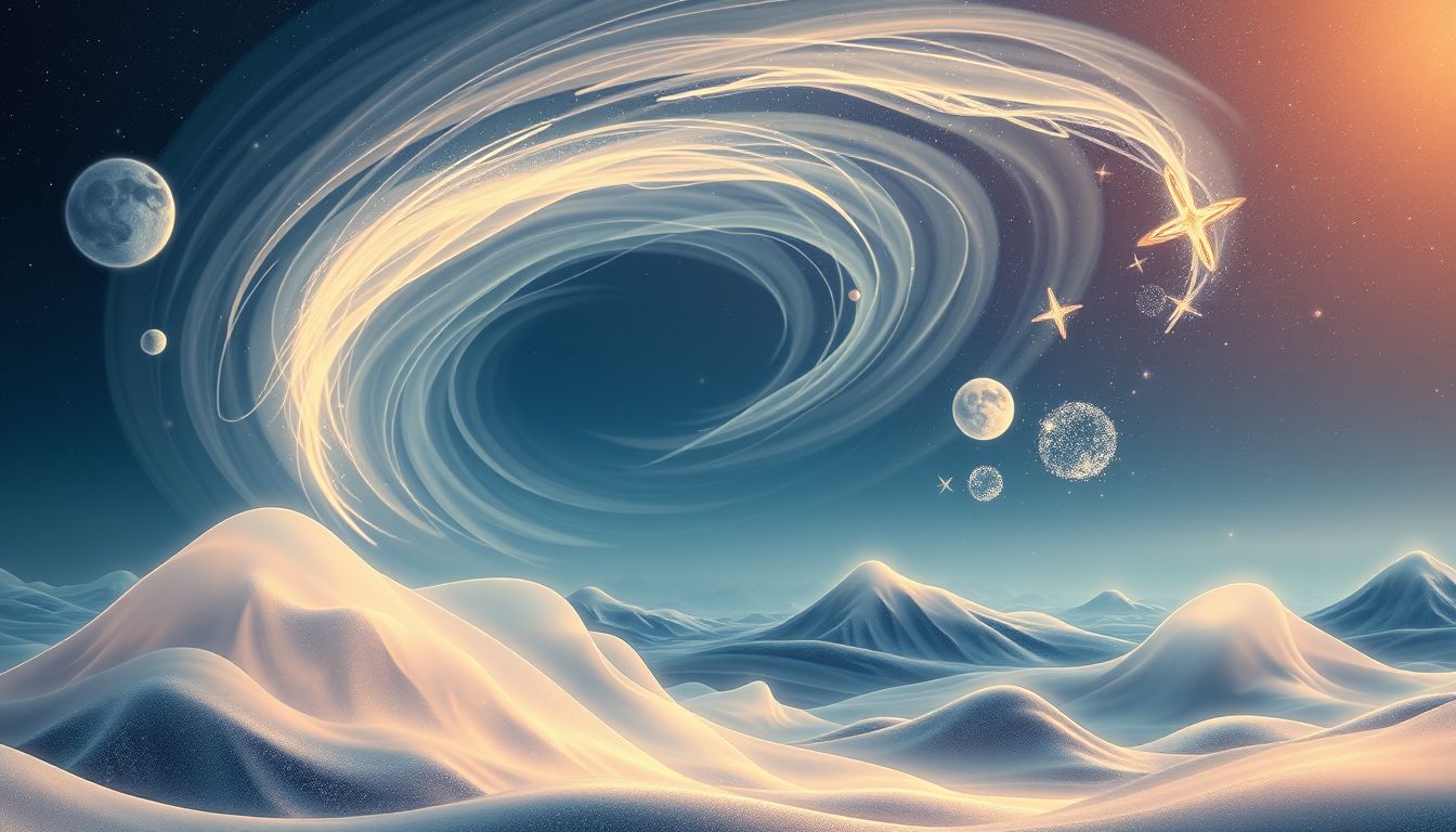 Ein Taifun auf dem Land symbolisiert unerwartete Lebensveränderungen.