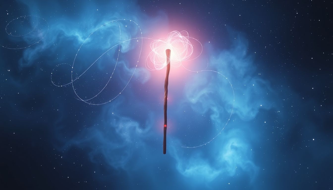 Ein sprechender Spazierstock symbolisiert innere Weisheit und Rat.