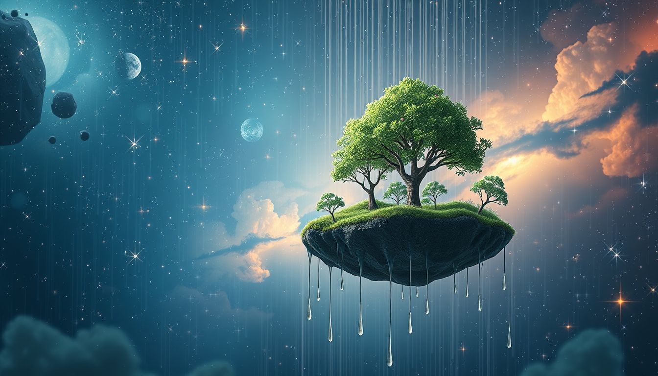 Träumen von Baumschulen im Regen symbolisiert Wachstum trotz Herausforderungen.