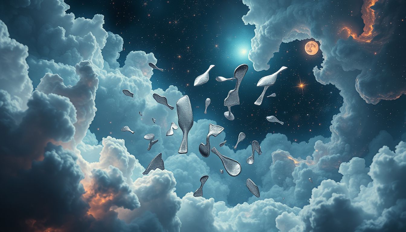 Ein zerbrochenes Zinnbesteck symbolisiert oft zerbrochene Beziehungen.