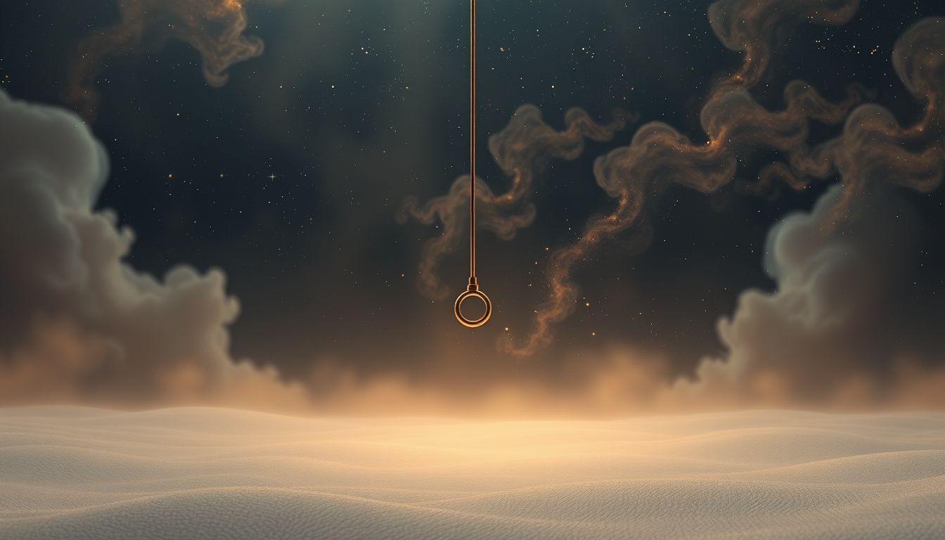 Eine niedrige Drahtseilbahn symbolisiert kontrollierte, bodennahe Lebensentscheidungen.