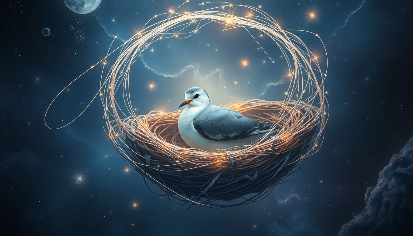 Ein Kiebitz im Nest symbolisiert Schutz und neue Anfänge im Traum.