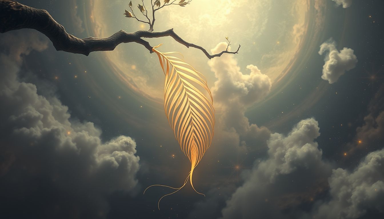 Ein fallender Wedel symbolisiert oft Verlust oder Veränderung.