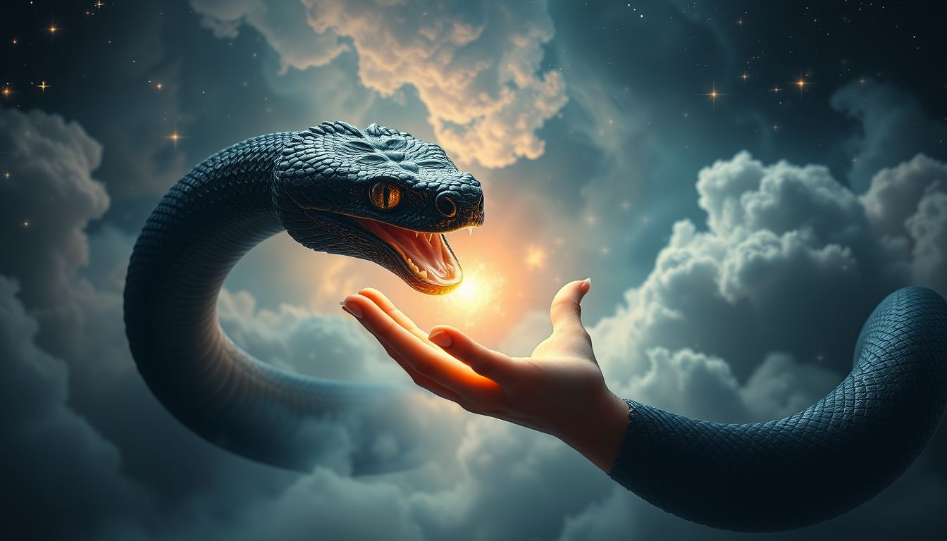 Der Biss der schwarzen Schlange warnt vor bevorstehenden Gefahren.