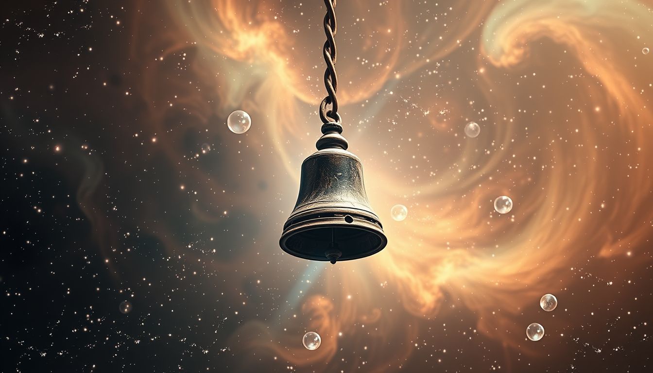 Der alte Klöppel symbolisiert verborgene Weisheit und vergangene Erfahrungen.