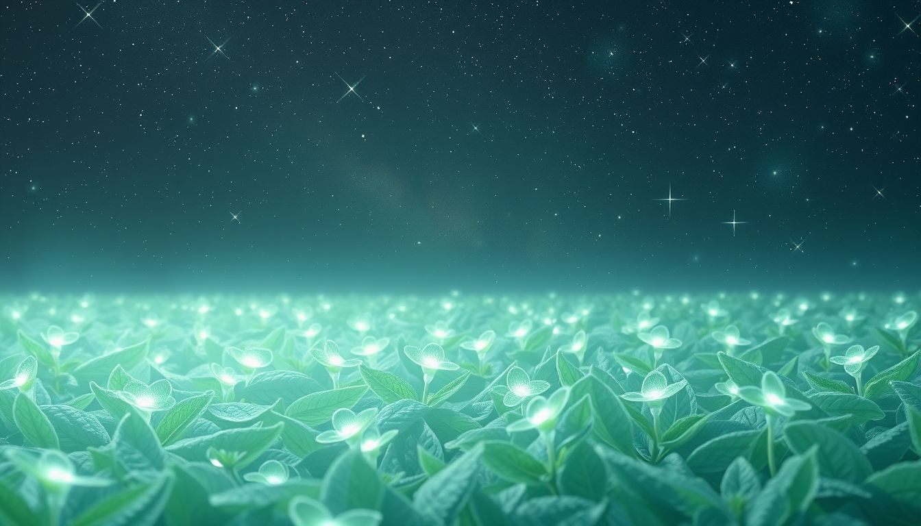 Ein Pfefferminzfeld symbolisiert Frische und geistige Klarheit im Traum.