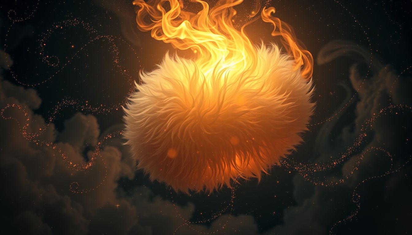 Das Verbrennen eines Persianerfells symbolisiert den Verlust von Luxus.