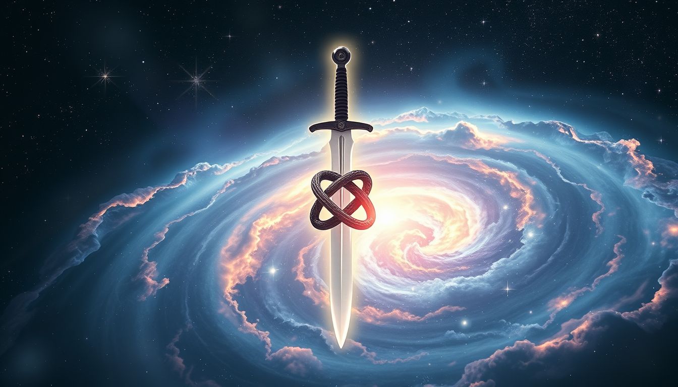 Der Schwertknoten symbolisiert Verbundenheit und innere Stärke im Traum.