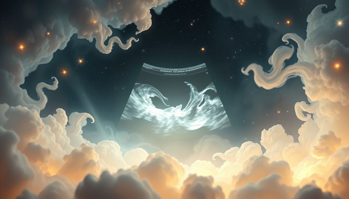 Ein Ultraschall in ungewöhnlicher Umgebung symbolisiert verborgene Erkenntnisse.