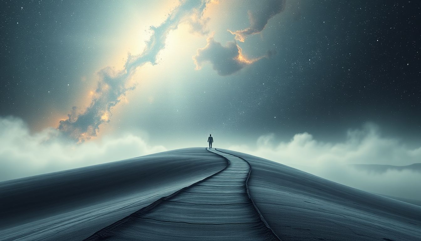 Eine verlassene Strecke symbolisiert oft innere Einsamkeit und Ungewissheit.