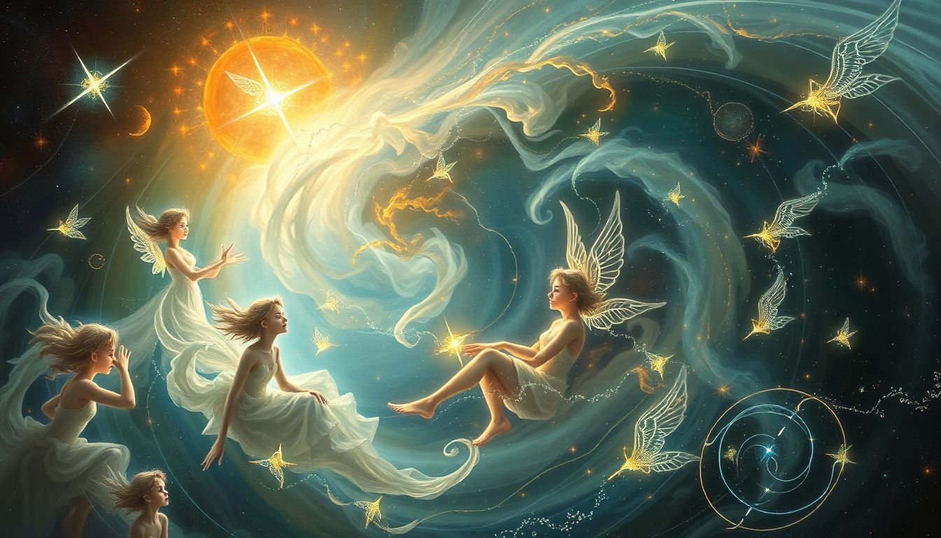 Eine streitende Elfenschar symbolisiert innere Konflikte und Unruhe.