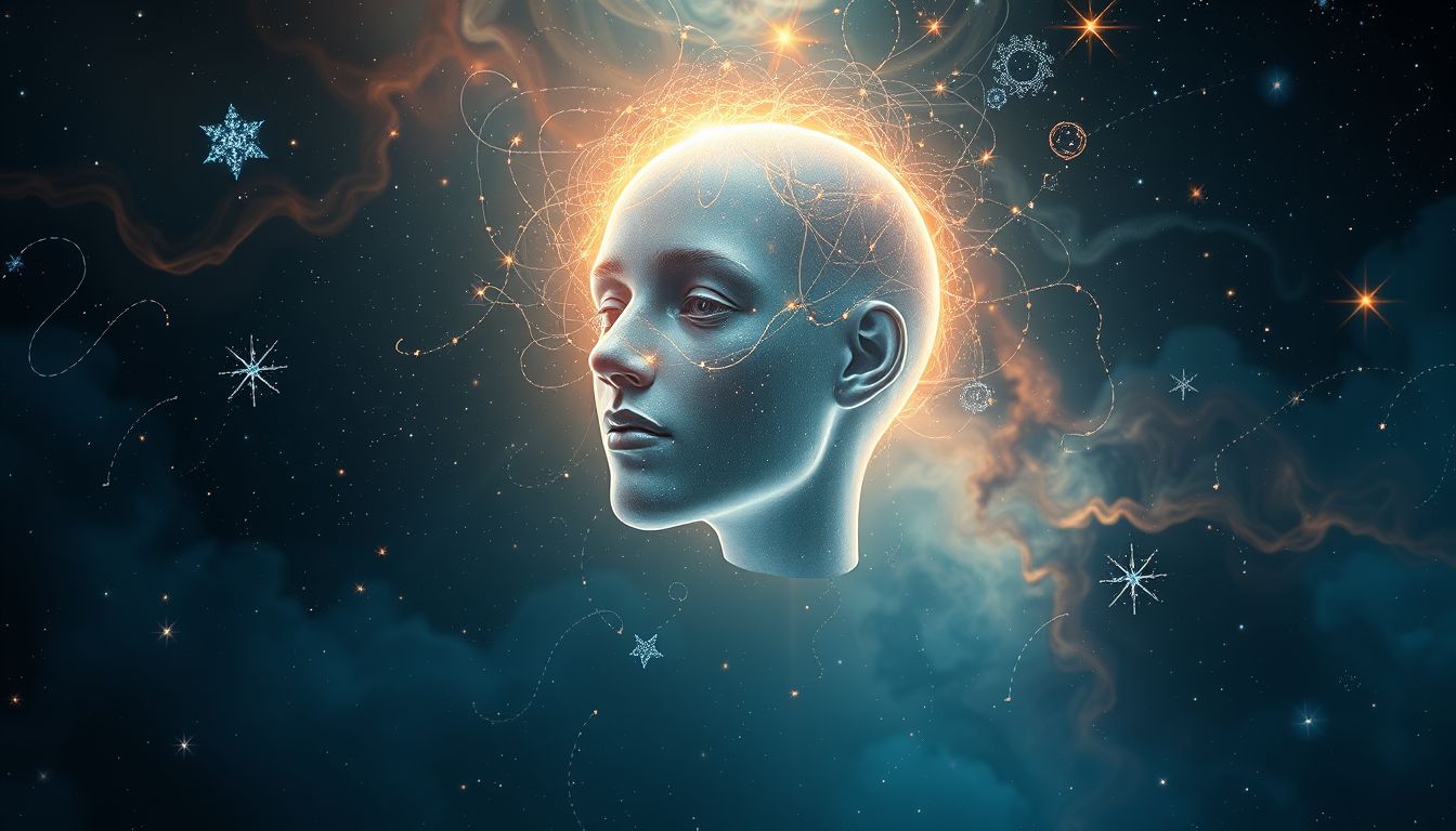 Das Sprechen mit abgetrenntem Kopf symbolisiert innere Konflikte und Zweifel.