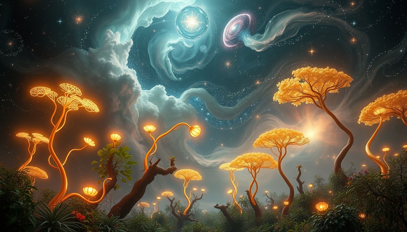 Ein Traum von exotischen Pflanzen symbolisiert verborgene Kreativität.