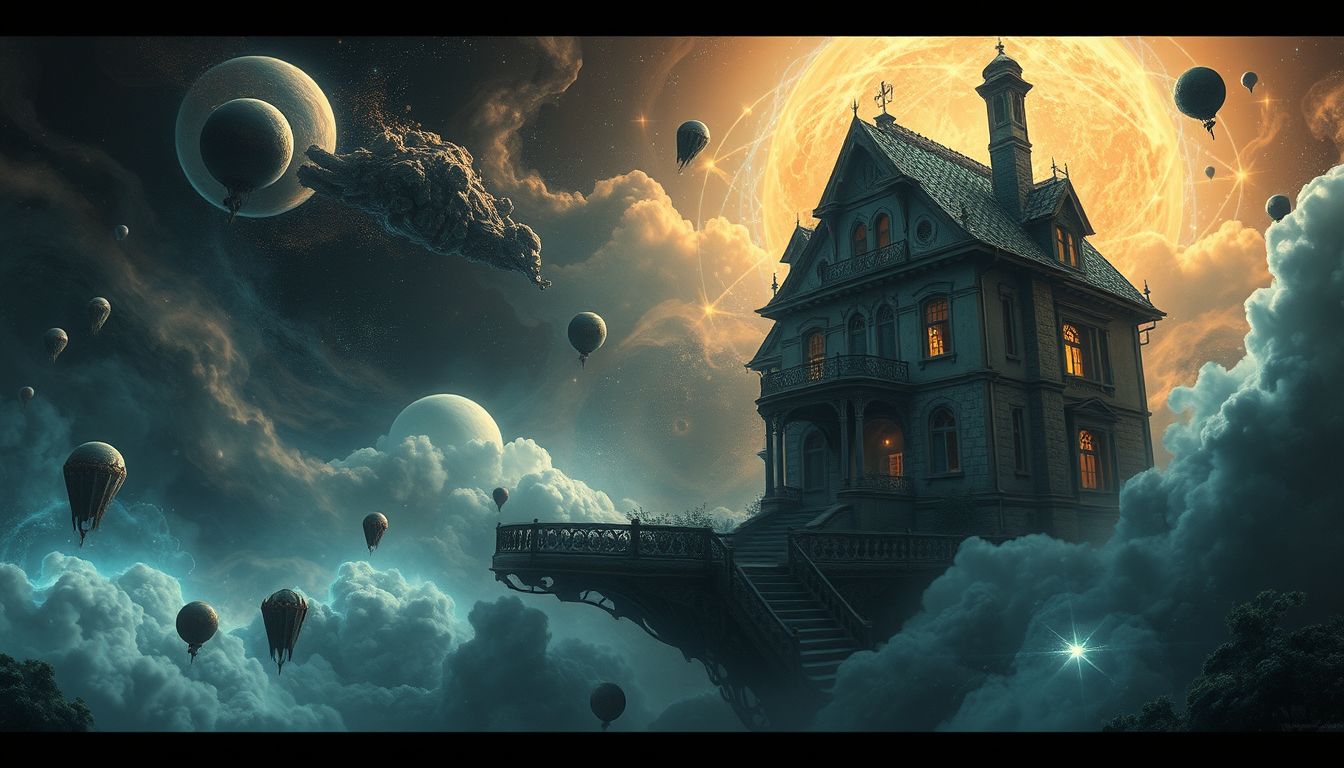 Ein altes, verlassenes Logis symbolisiert oft verlorene Sicherheit und Vergangenheit.