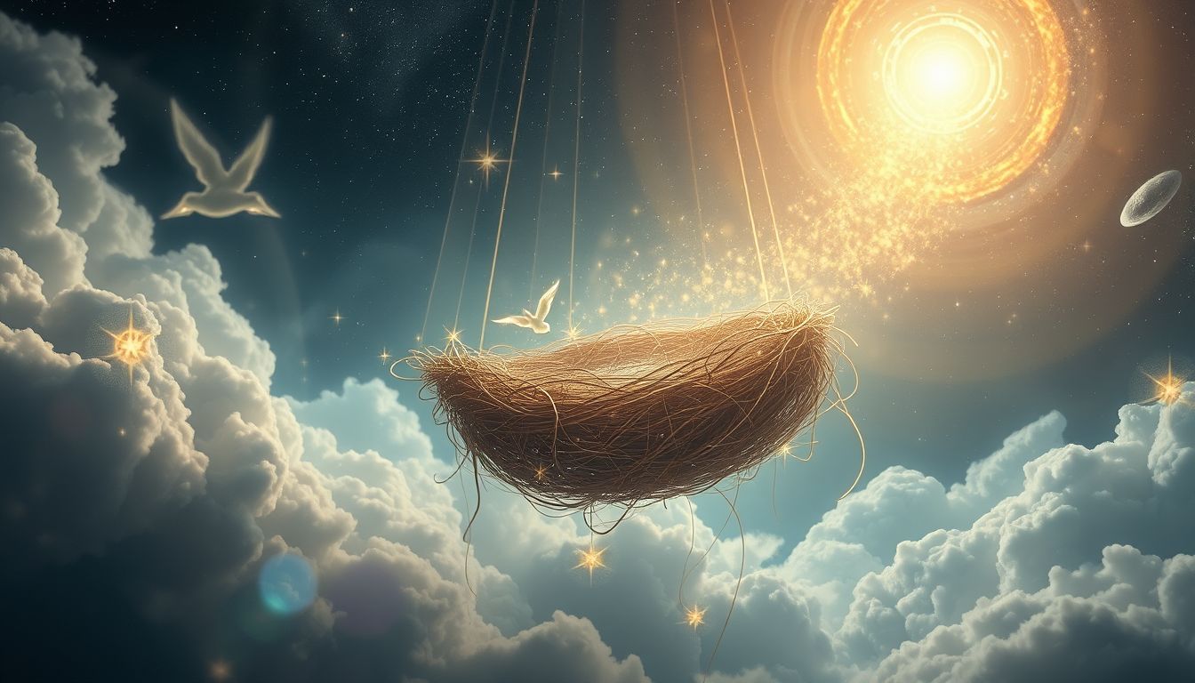 Ein großes Schwalbennest symbolisiert meist familiären Zusammenhalt und Glück.