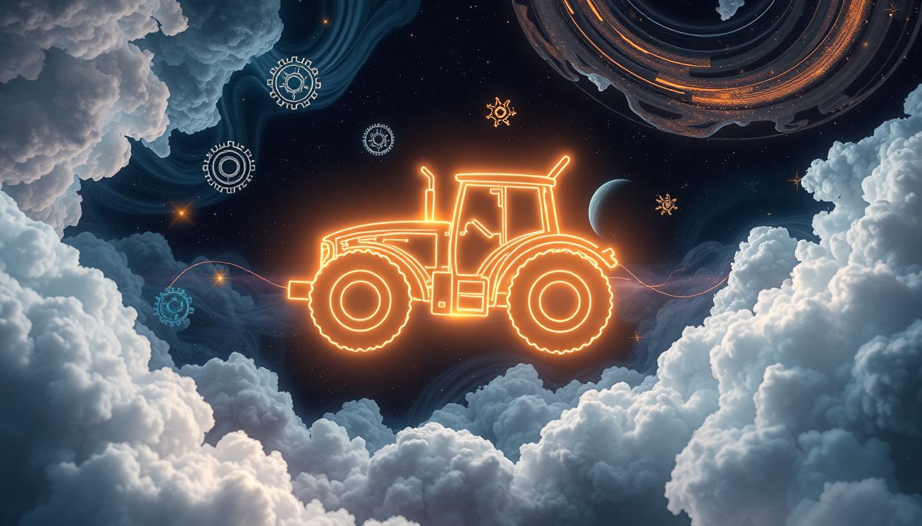 Ein Traktor im Traum symbolisiert oft Kontrolle und effizienten Fortschritt.