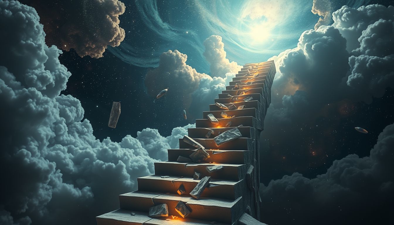 Der Traum von baufälliger Treppe symbolisiert innere Unsicherheit und Wandel.