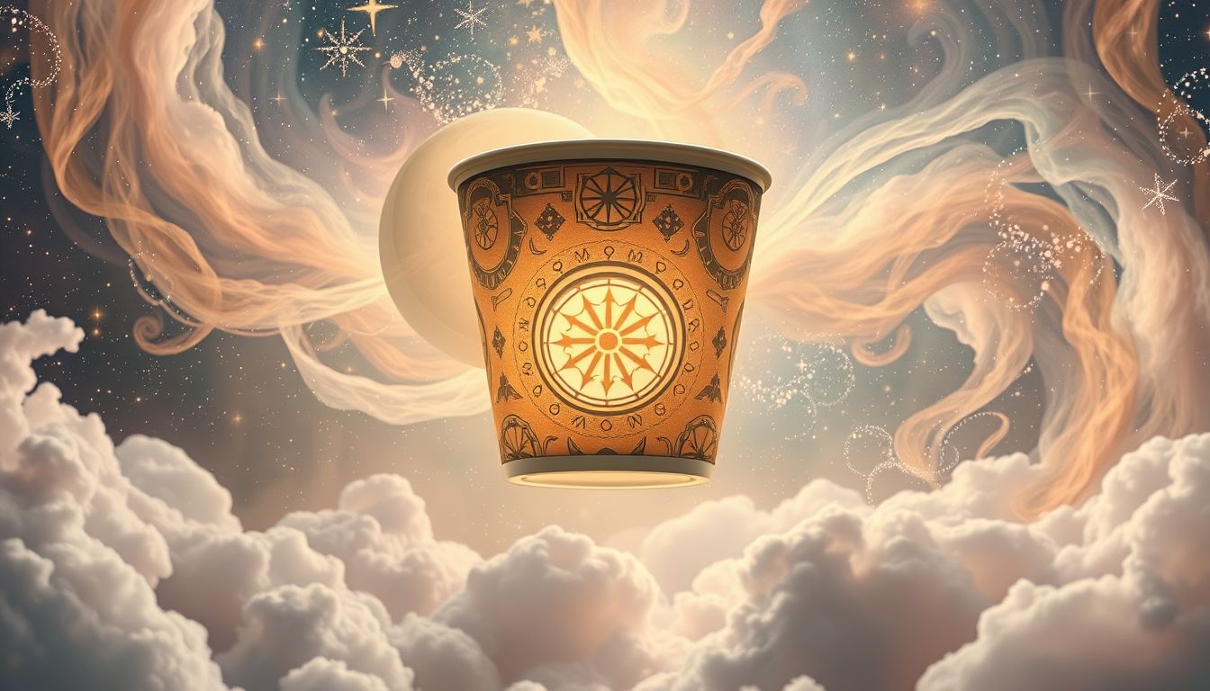 Eine Tasse mit Aufdruck symbolisiert oft persönliche Botschaften im Traum.