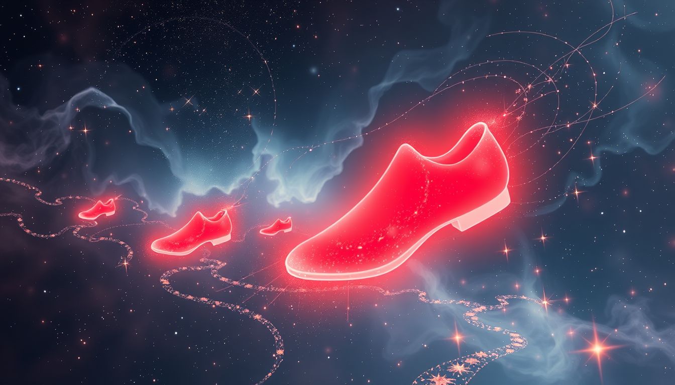 Rote Schuhe im Traum symbolisieren Abenteuerlust, Freiheit und Lebensweg.