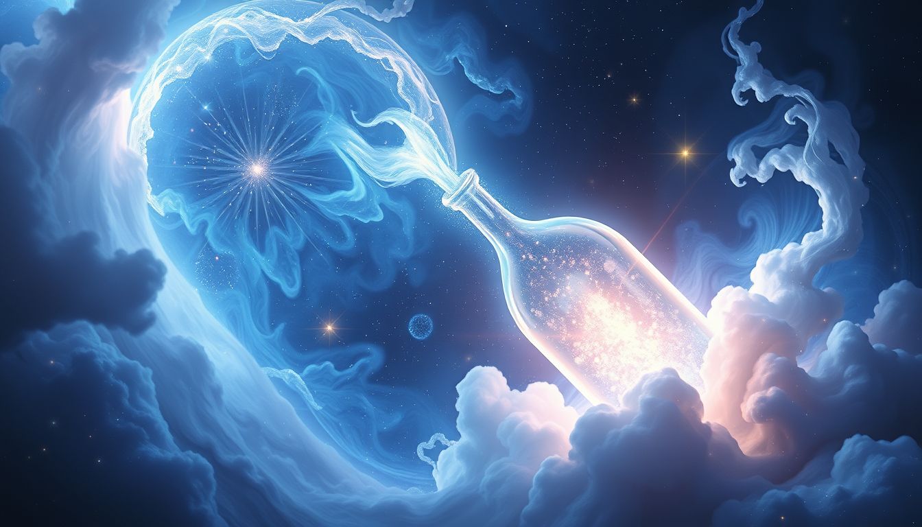 Eine volle Flasche symbolisiert ungenutztes Potenzial und Chancen im Leben.