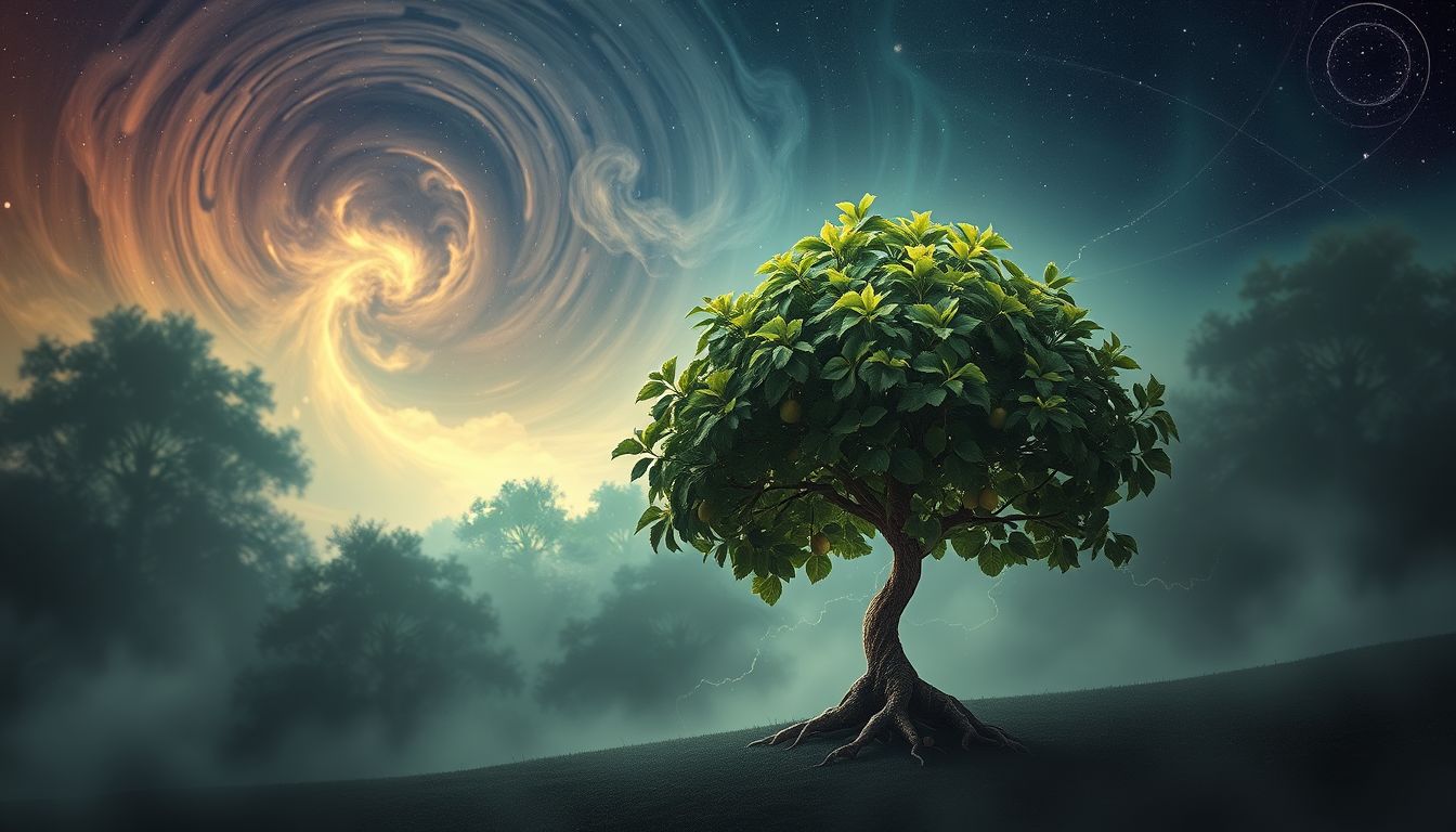 Ein Feigenbaum im Wald symbolisiert verborgene Lebensmöglichkeiten und Wachstum.