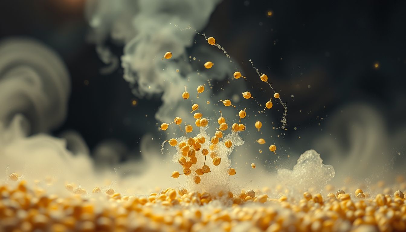 Verrottende Senfkörner symbolisieren im Traum oft Verlust und Vergänglichkeit.