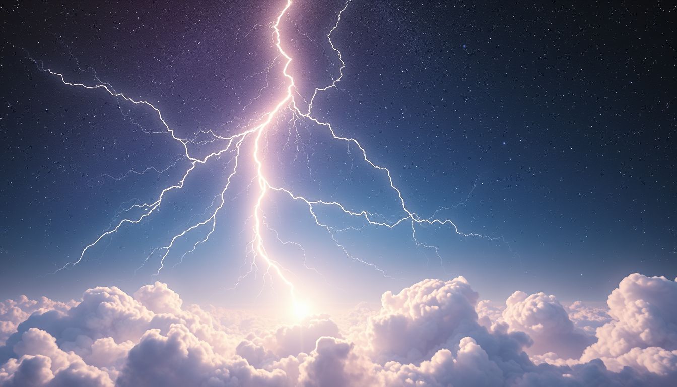 Träumen von Donner im klaren Himmel symbolisiert kreative Kraft.
