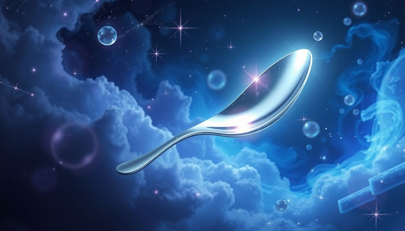 Ein sauberer, glänzender Löffel symbolisiert Reinheit und Erfolg im Traum.